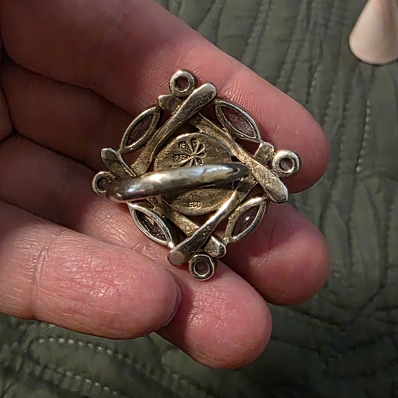 Marahlago Sterling Silver Larimar And Blue Topaz Statement Ring - Picture 4 of 7